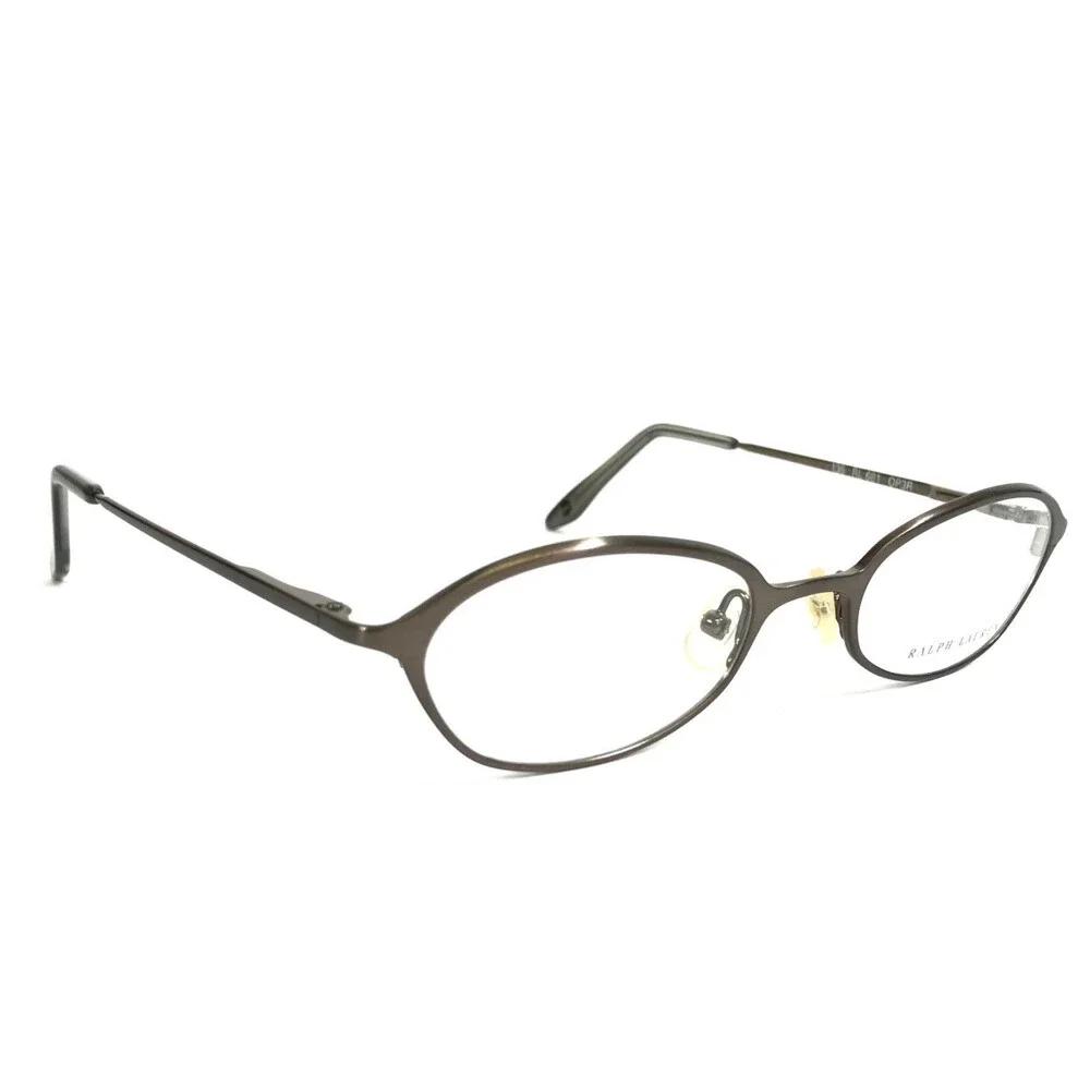 Vintage Ralph Lauren Eyeglasses Frames RL681 OP3R Brushed Gold Oval 46-19-135